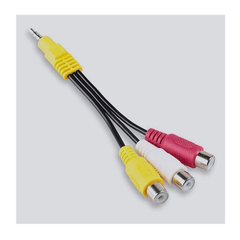 GENERICO - Cable Adaptador Plug 3.5 mm A 3 RCA Hembra Audio Video