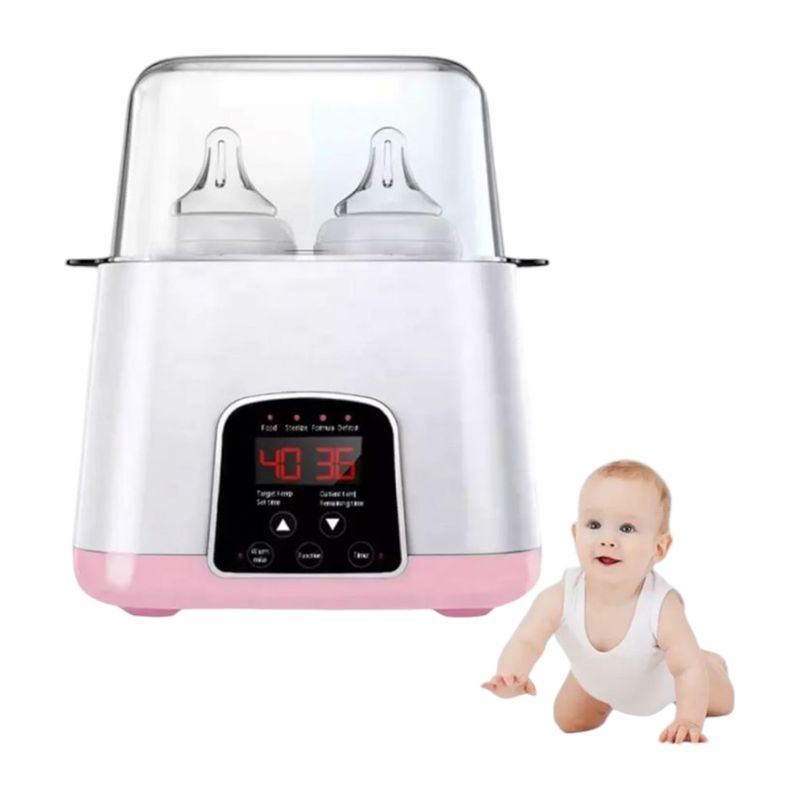 GENERICO - Esterilizador Calentador Digital De Biberones Y Teteros Rosa