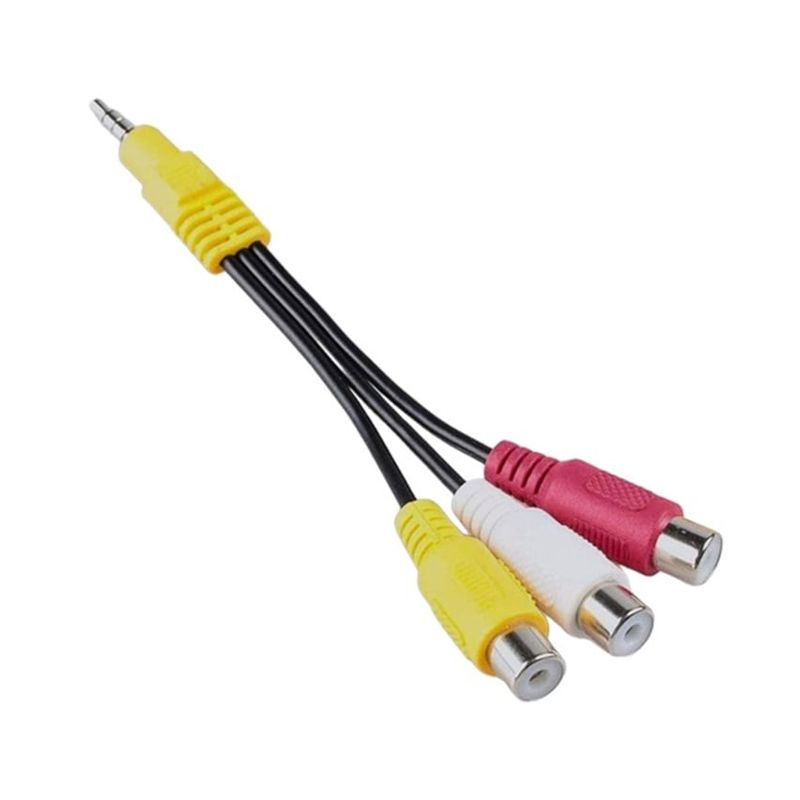 GENERICO - Cable Plug 3.5 Mm A 3 Rca Hembra Adaptador De Audio Video