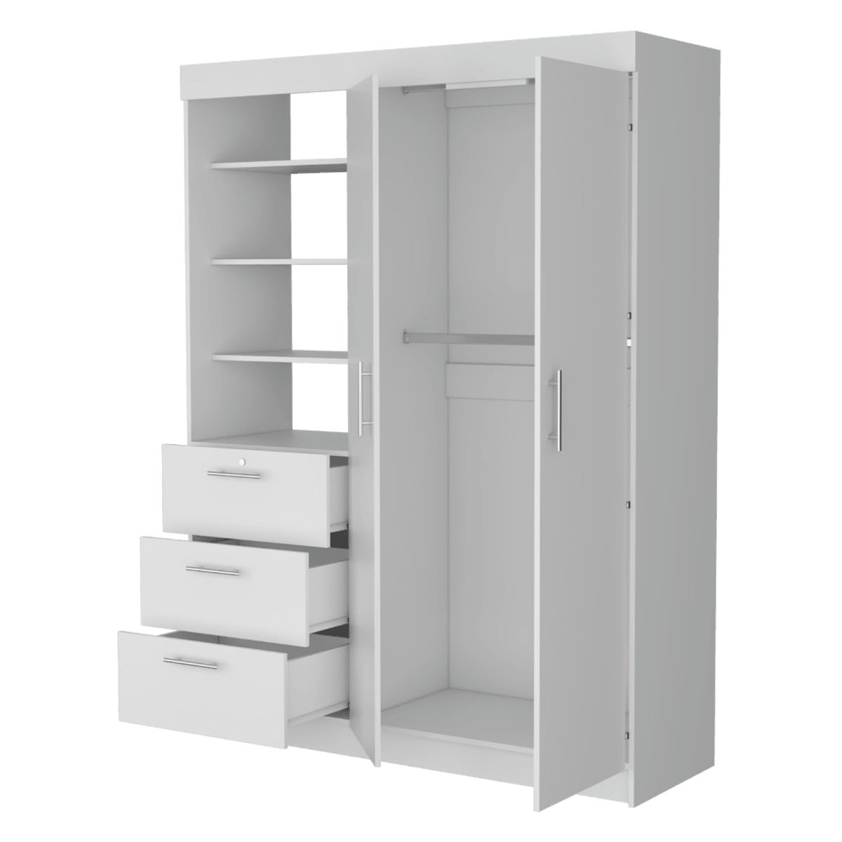 RTA DESIGN - Closet Pekín Blanco Vainilla Dos Puertas y Tres Cajones Organizadores