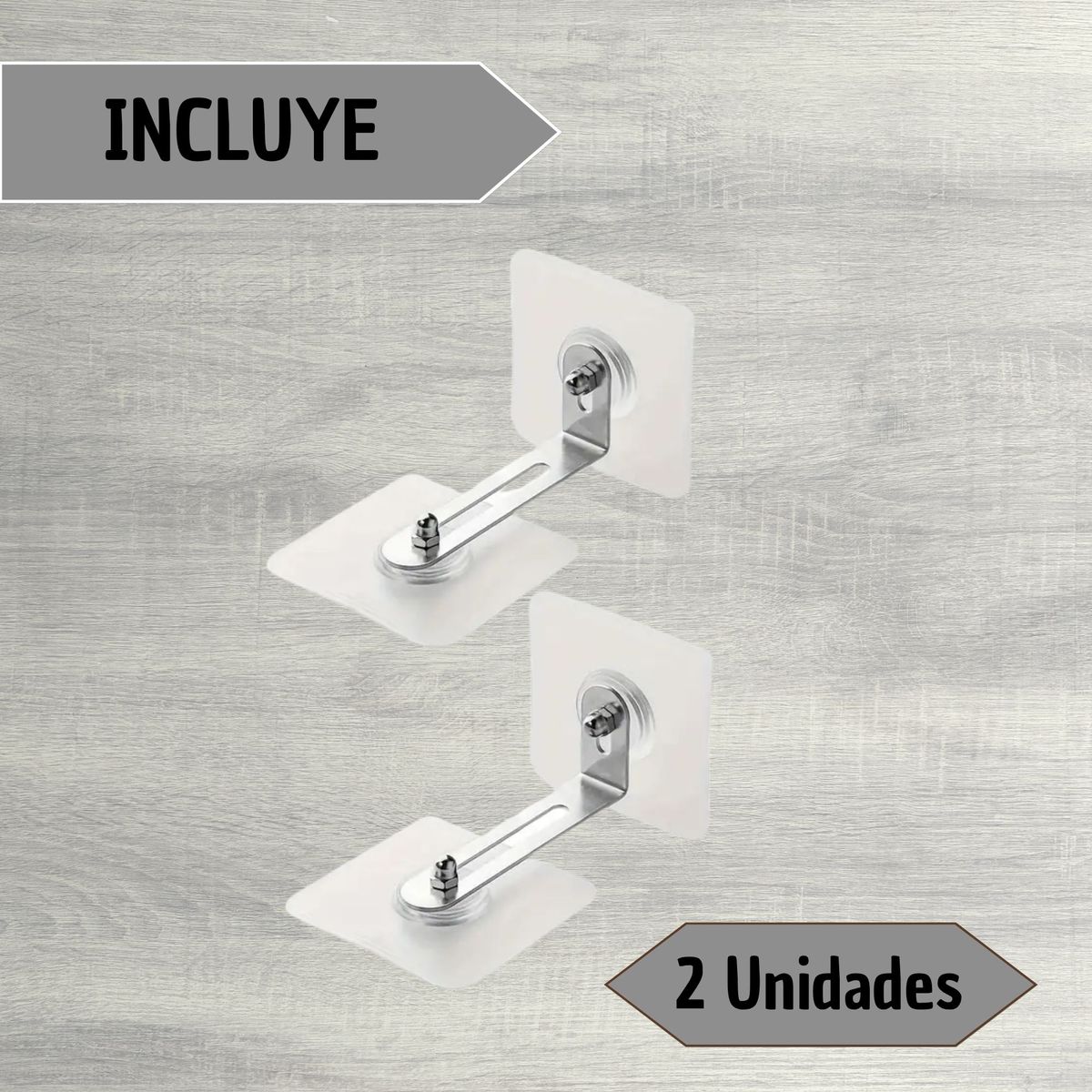 GENERICO - Soporte Estabilizador De Muebles Adhesivo Ajuste Seguro X2
