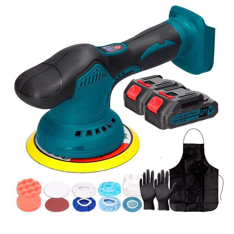 GENERICO - Polichadora Brilladora Inalambrica + Kit De Pomos Multifuncion