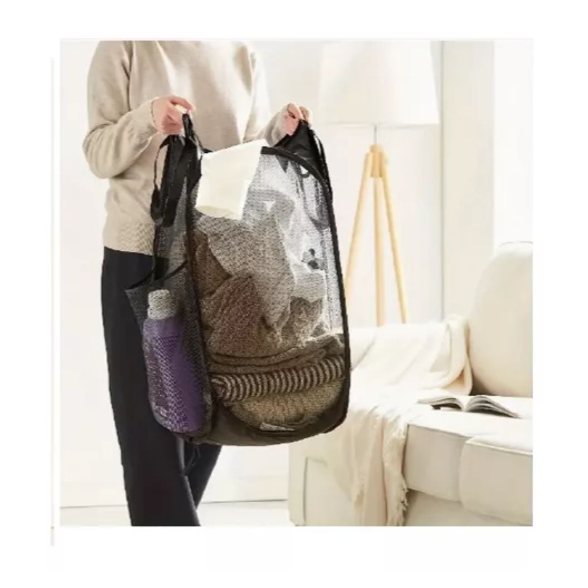 AFM - Canasta Cesta Cesto De Ropa Sucia Compartimiento Plegable