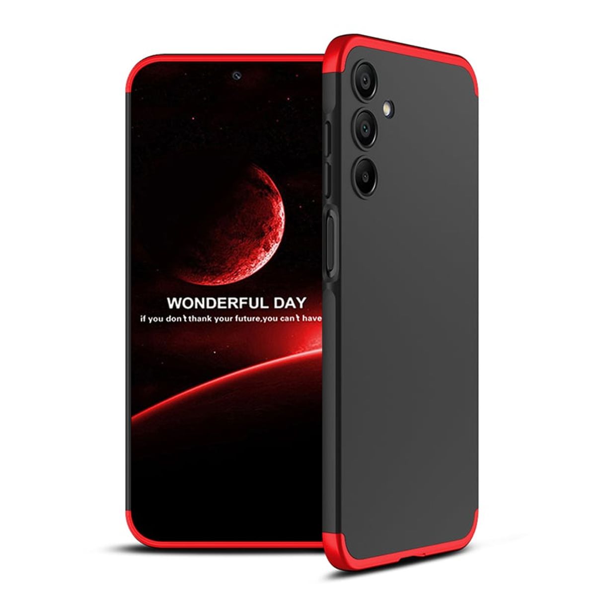 GENERICO - Funda Carcasa Estuche Protector Para Samsung A15 Rojo Negro