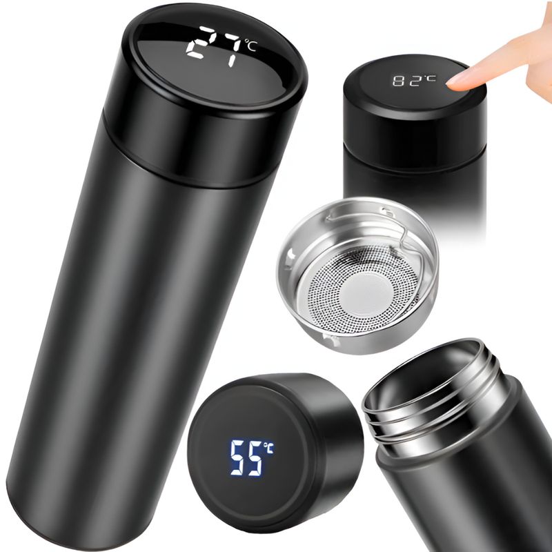 GENERICO - Termo Digital Lector De Temperatura Pantalla Led de 500 Ml