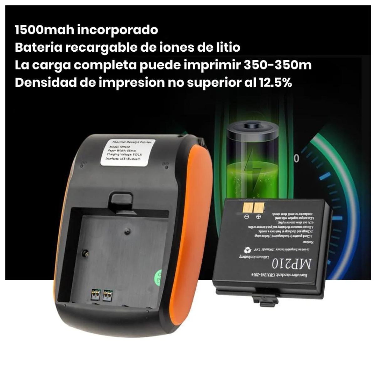 GENERICO - Impresora Termica Portatil Goojprt Pt-210 58mm Bluetooth