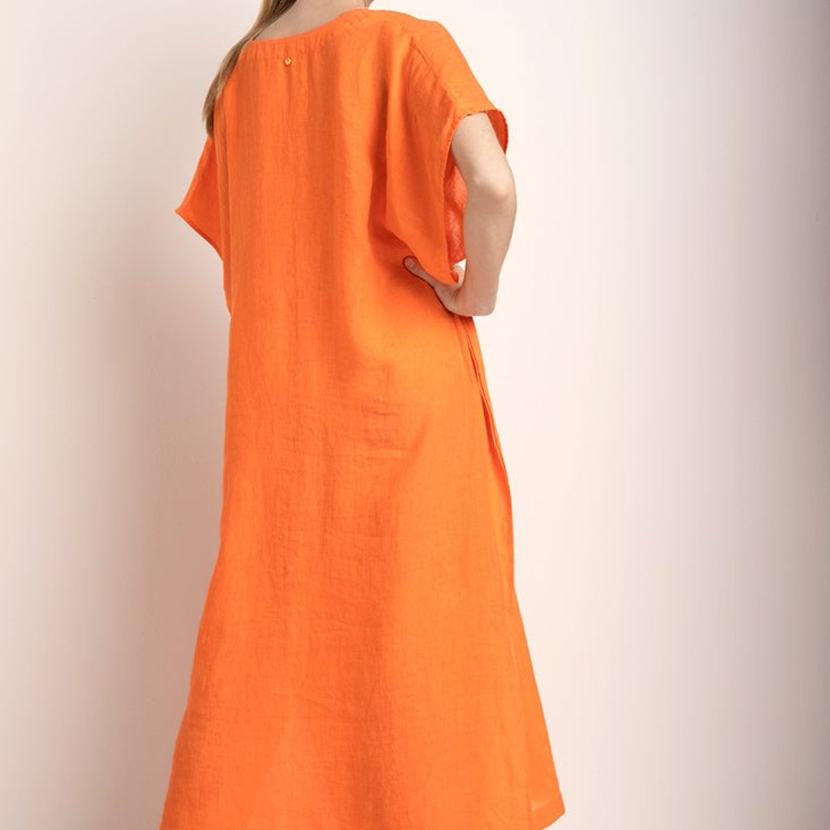 TOUCHE BALNEAIRE - Cover up largo con aberturas manga corta y cuello redondo