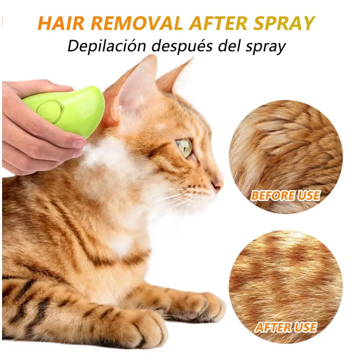 GENERICO - Cepillo De Vapor Macotas Peine Gatos Perros Masajeador