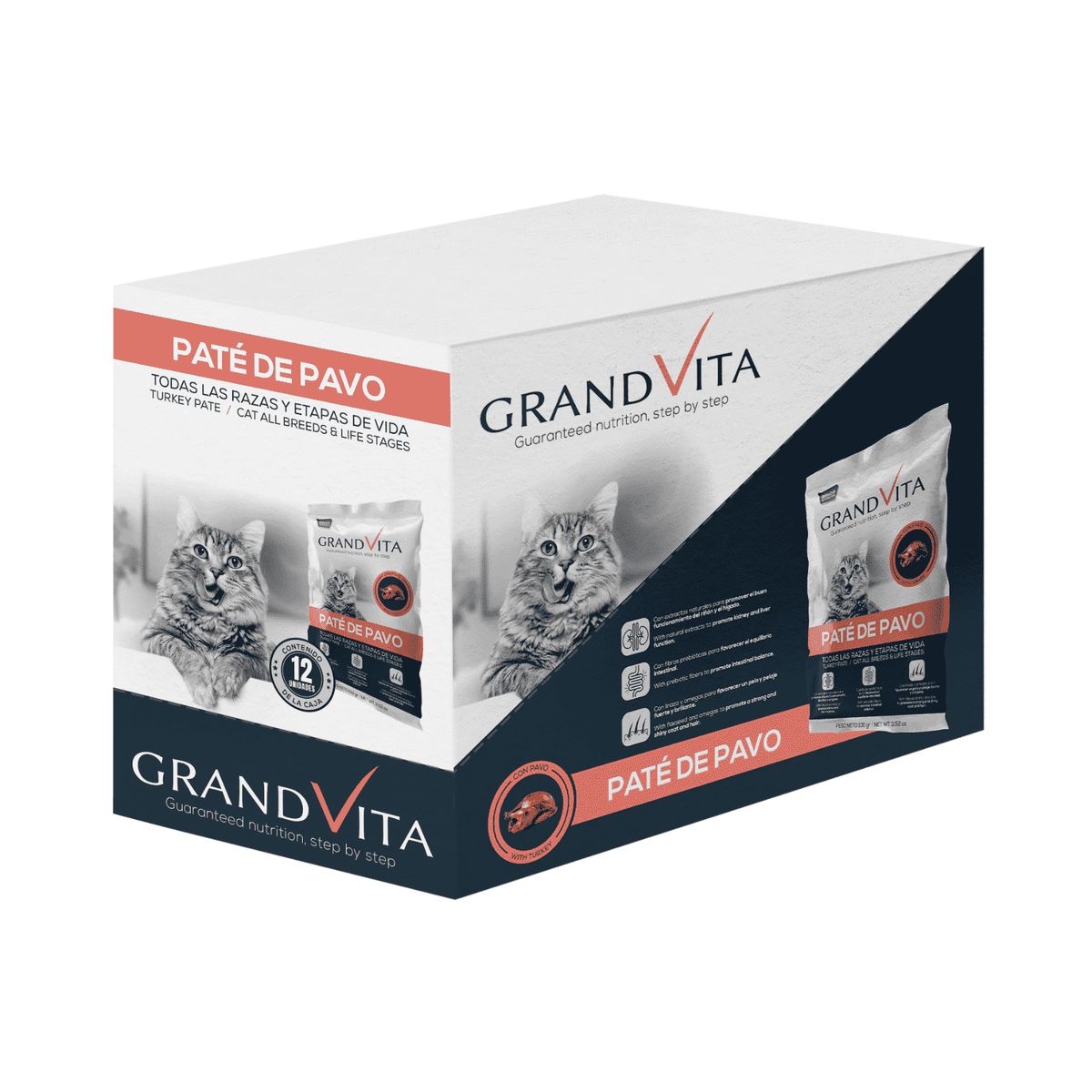 CATLIKE - Grand Vita Pate De Pavo para Gato X 12 Und.