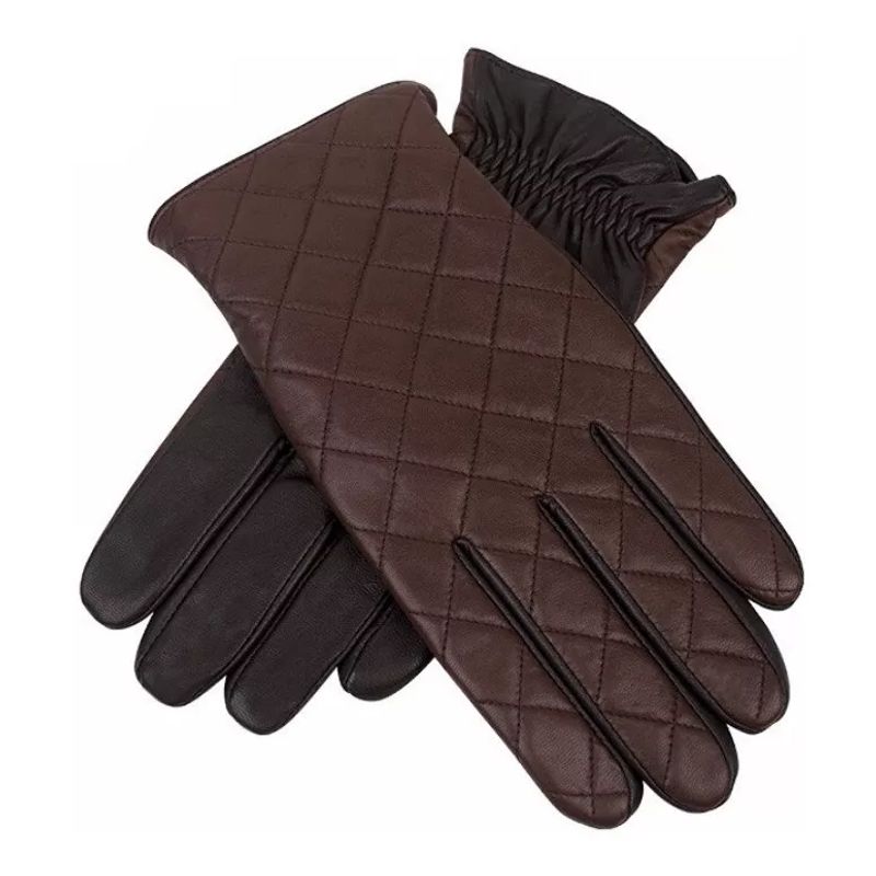 GENERICO - Guantes Cuero Moto Cafe Racer - Café  L