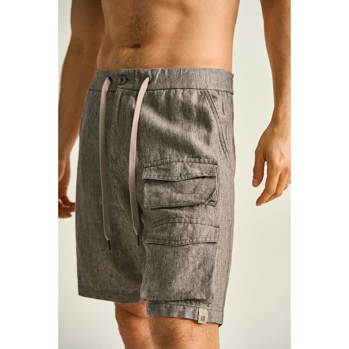 ILOT - BERMUDA CARGO EN LINO SILUETA RELAJADA BH40041S PARA HOMBRE