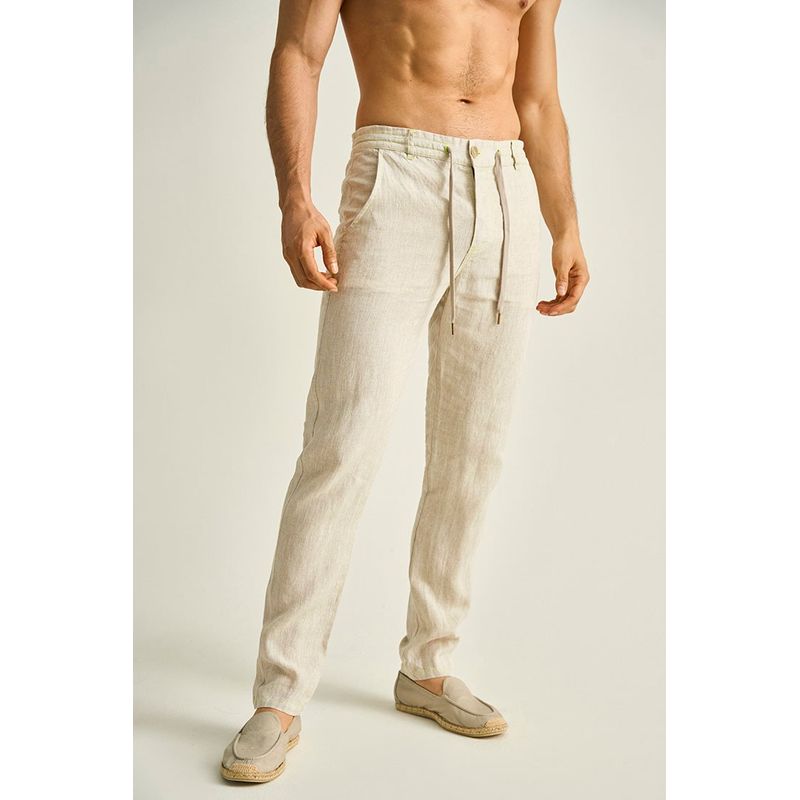 ILOT - PANTALÓN SILUETA AJUSTADA Y COSTURAS EN CONTRASTE PH42041S PARA HOMBRE