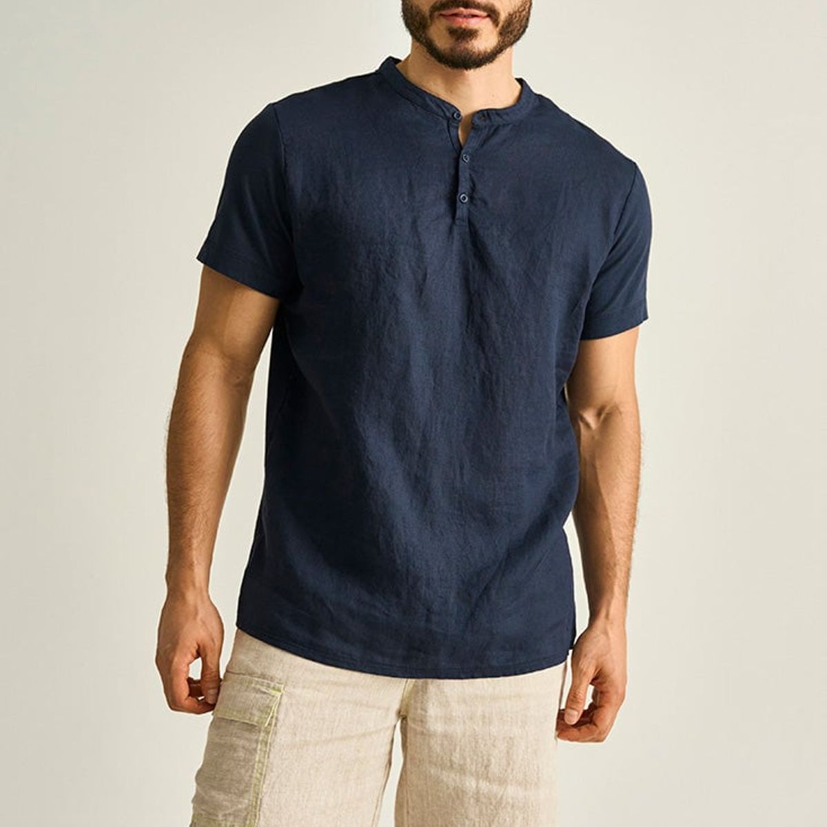 ILOT - CAMISETA MANGA CORTA LINOALGODÓN  SH38A41S PARA HOMBRE