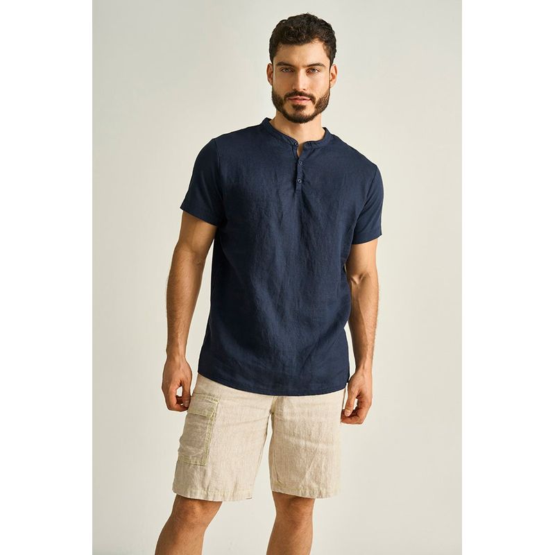 ILOT - CAMISETA MANGA CORTA LINOALGODÓN  SH38A41S PARA HOMBRE_.