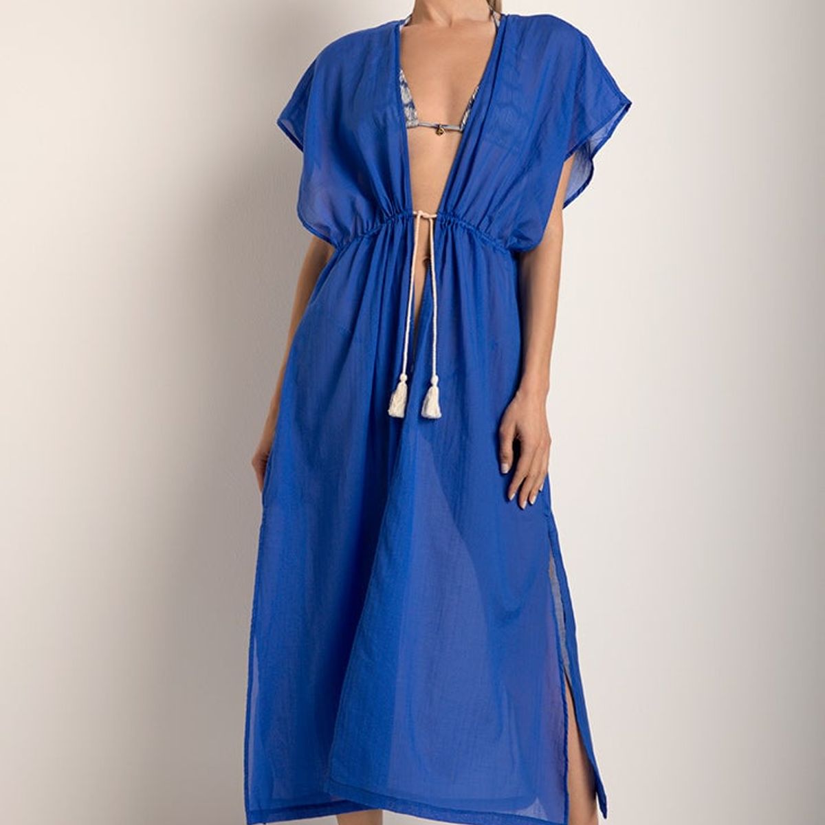 TOUCHE BALNEAIRE - Cover up largo abierto con tiras ajustables