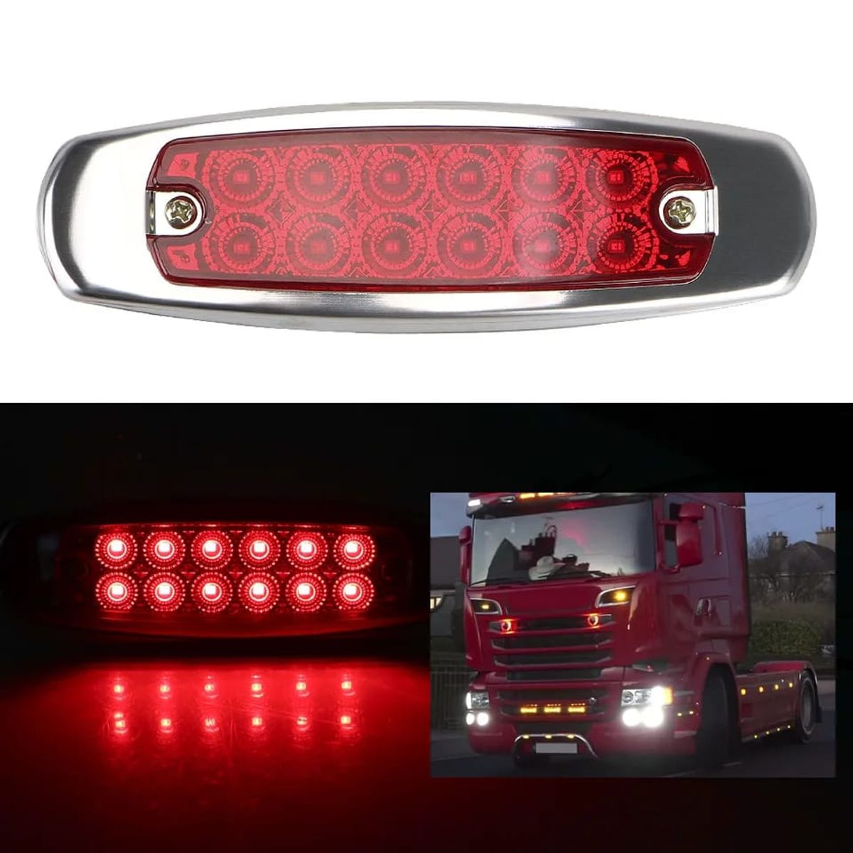 LEDMAX - Luces LED Stop para Camiones 12V24V Máxima Visibilidad