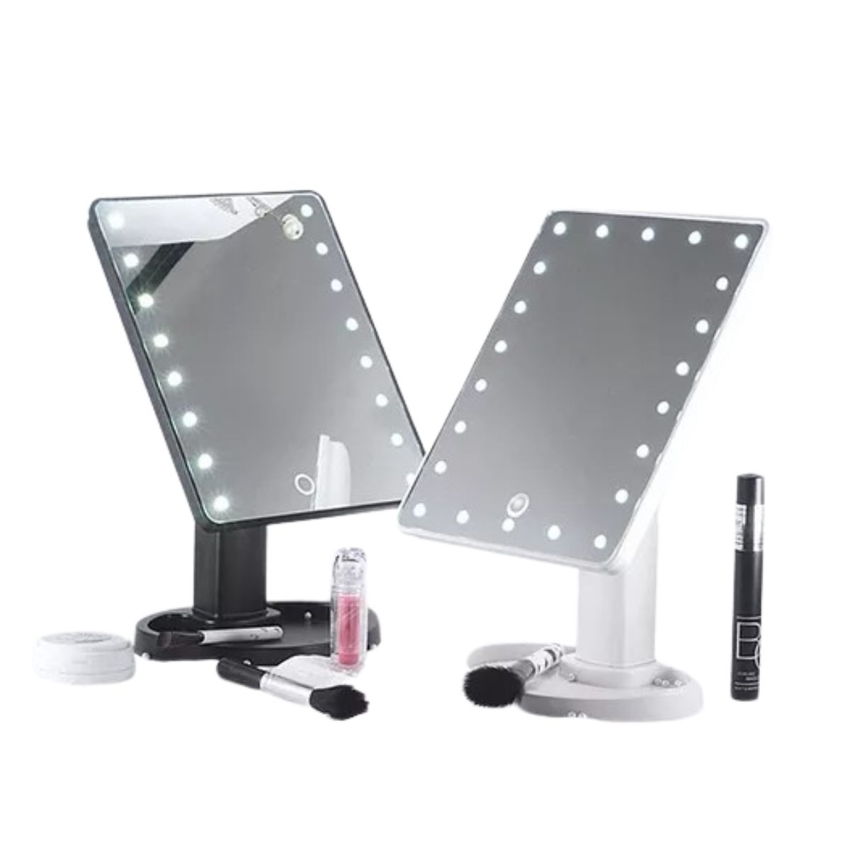 AFM - Led Mirror Espejo Cuadrado De Maquillaje , 16 Focos