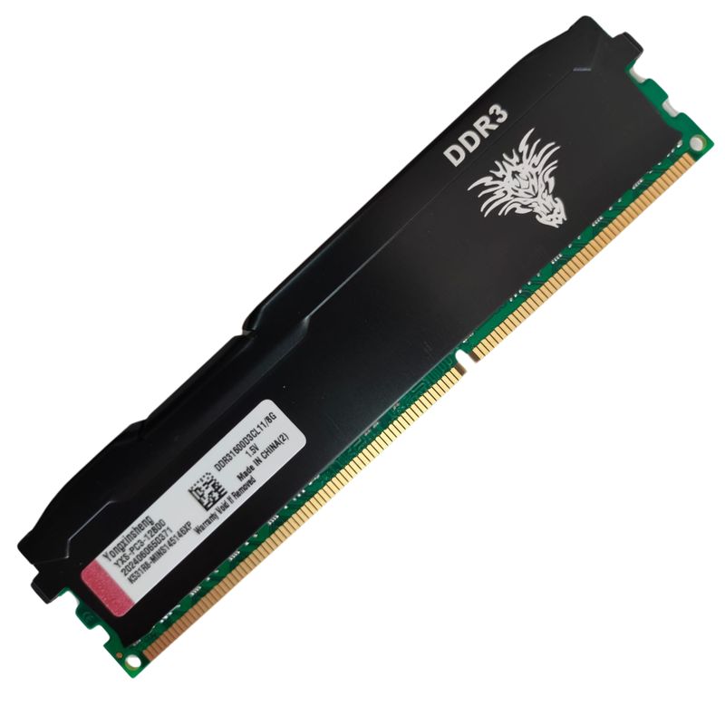 GENERICO - Memoria Ram Gamer Blindada Colo Negro 8 Gb 12800 - 1600 Mhz