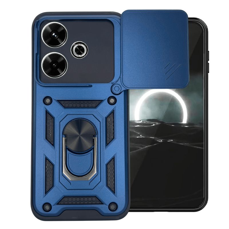 GENERICO - Funda Estuche Case Slider Compatible Con Xiaomi Redmi 13 4G Azul