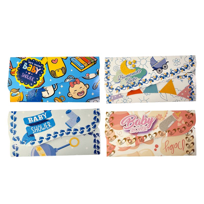 GENERICO - Lluvia de Sobres Baby Shower Paquete x 4 Sobres