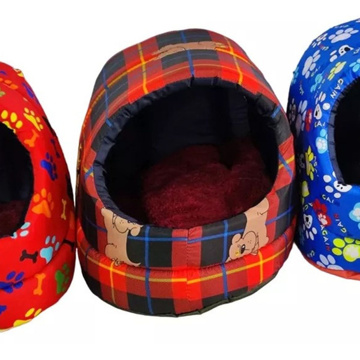 GENERICO - Cama Perro Iglu Pequeña Portatil Espum Poliuretano Estanpa L