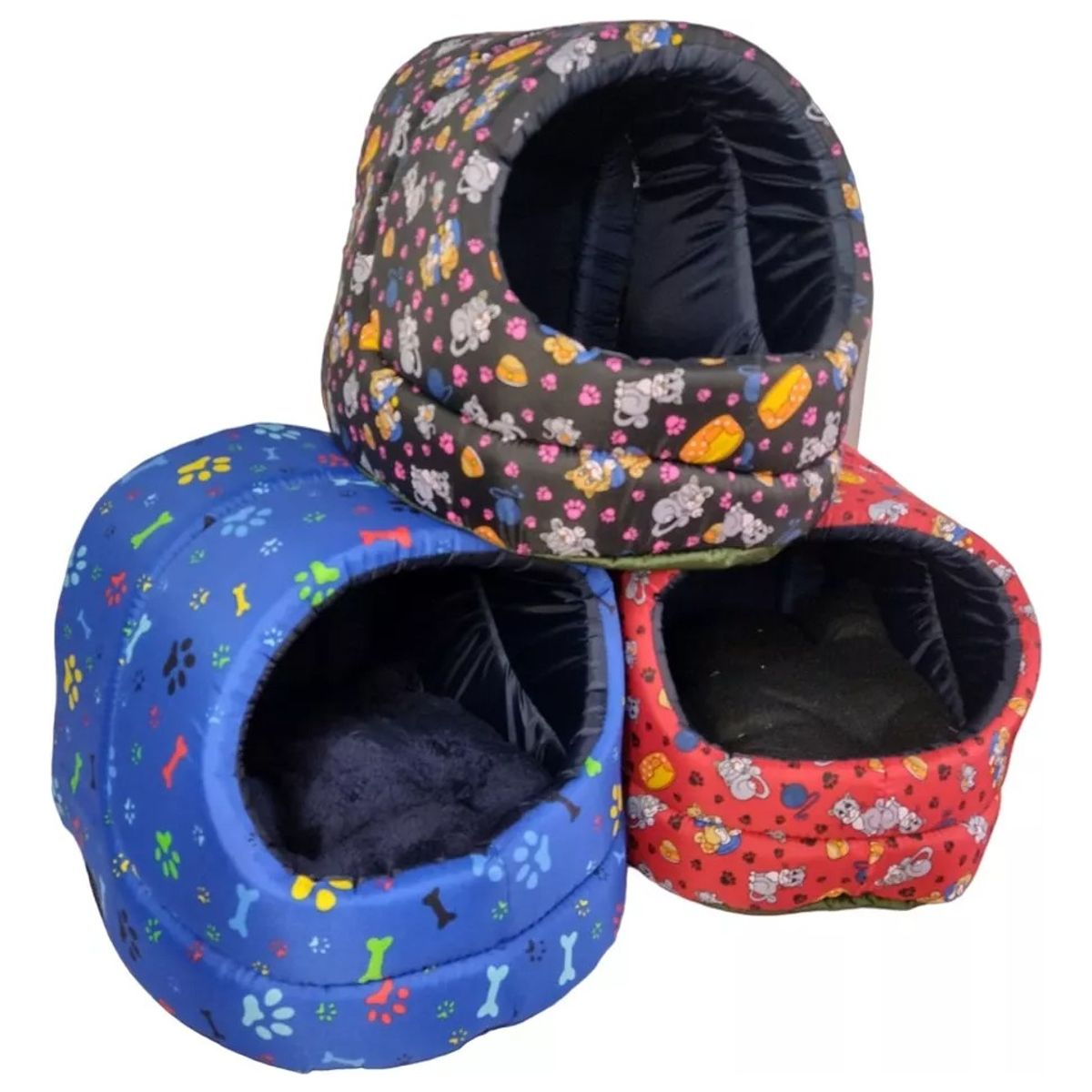 GENERICO - Cama Perro Iglu Pequeña Portatil Espum Poliuretano Estanpa L