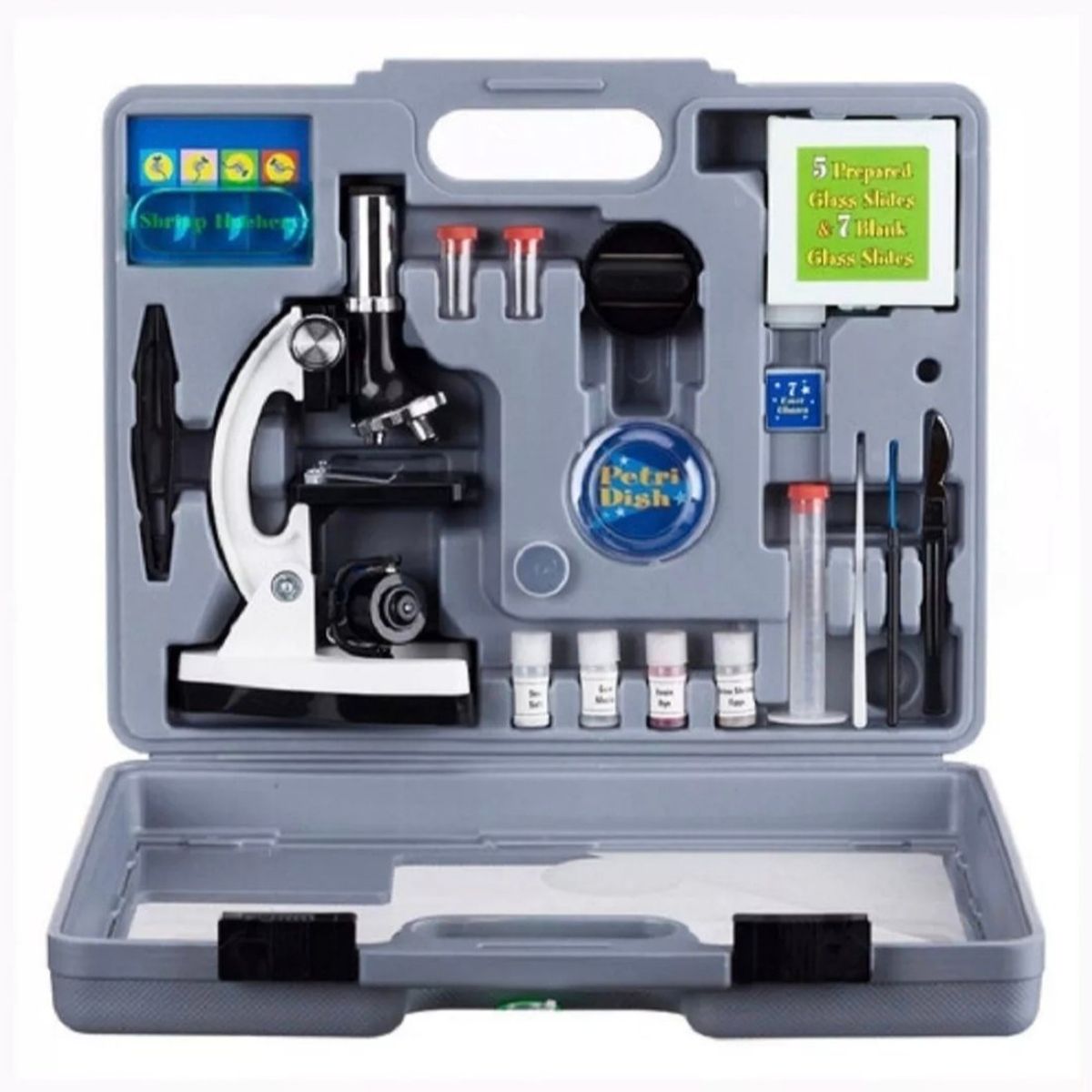 GENERICO - Microscopio Monocular Niños Didactico Amscope Kit 28 Piezas