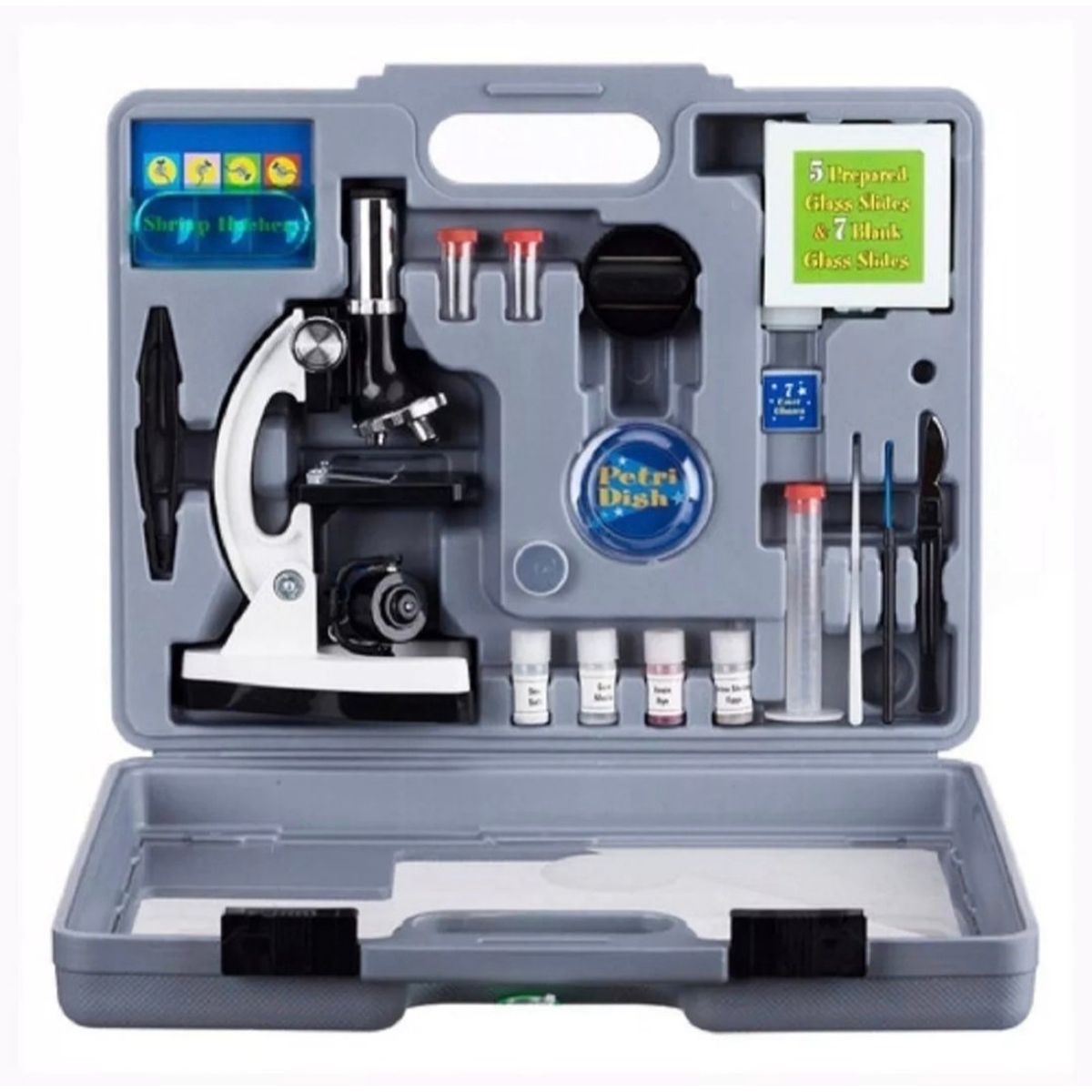 GENERICO - Microscopio Monocular Niños Didactico Amscope Kit 28 Piezas
