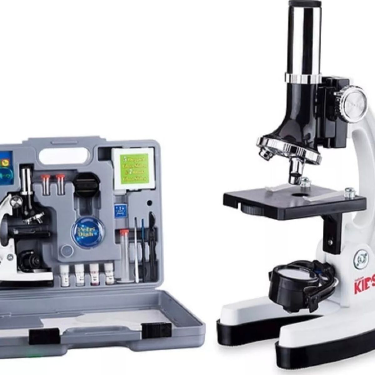 GENERICO - Microscopio Monocular Niños Didactico Amscope Kit 28 Piezas