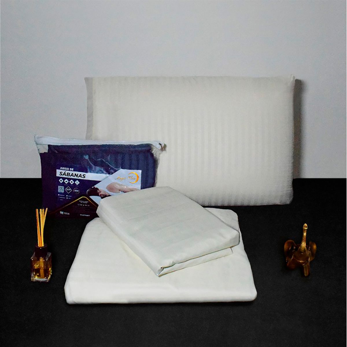MAGIC CLASS - JUEGO DE SABANAS BEIGE 100X190