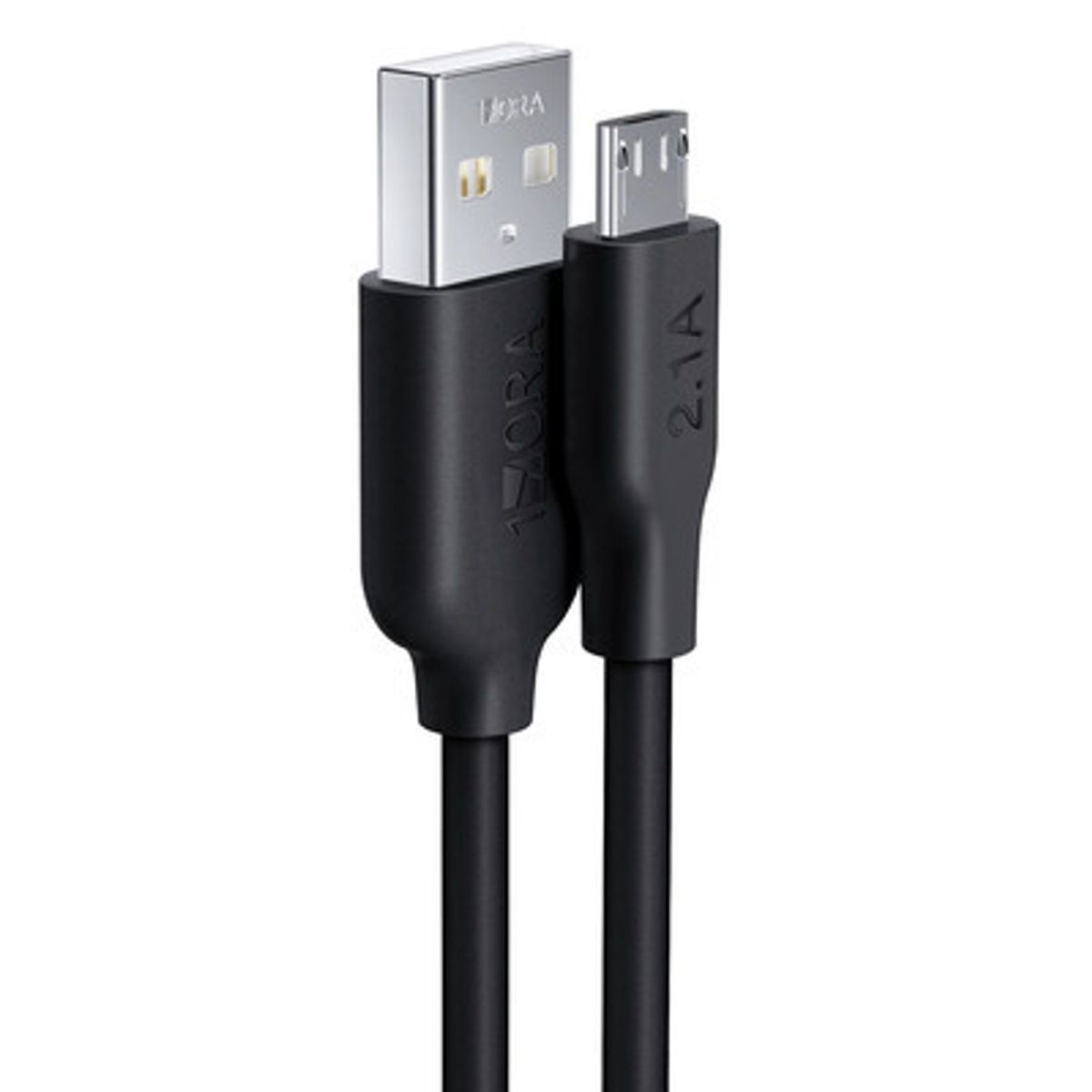 1 HORA - Cable V8 Micro Usb 1hora Carga Rápida 21a Uso Rudo Cab236 Color Negro