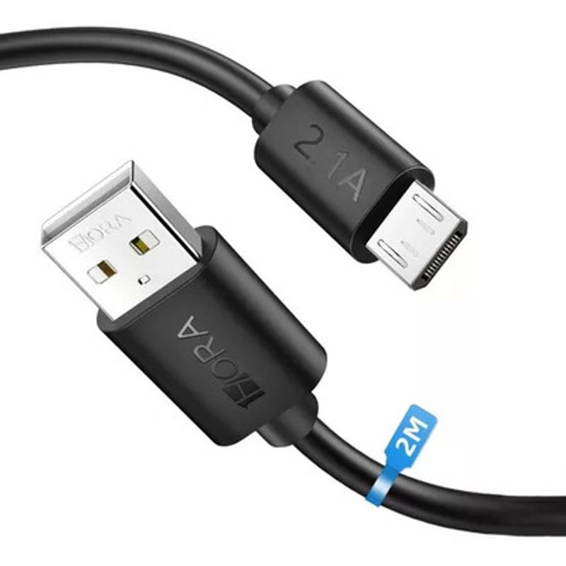 1 HORA - Cable 2mts V8 Microusb Android Datos Carga Rápida 1hora