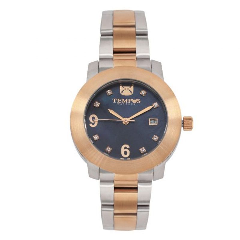 TEMPUS - Reloj Para Mujer Marca TEMPUS Color Dos Tonos  JD5389-TTOR