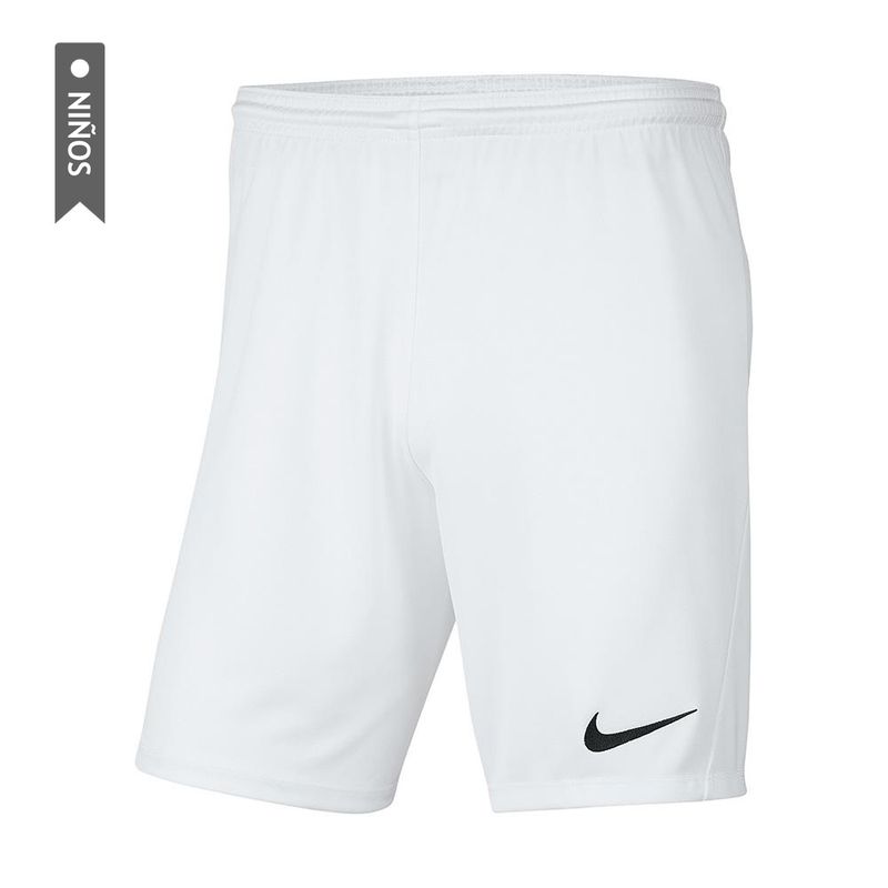 NIKE - Pantaloneta Nike Park Iii Niños-Blanco