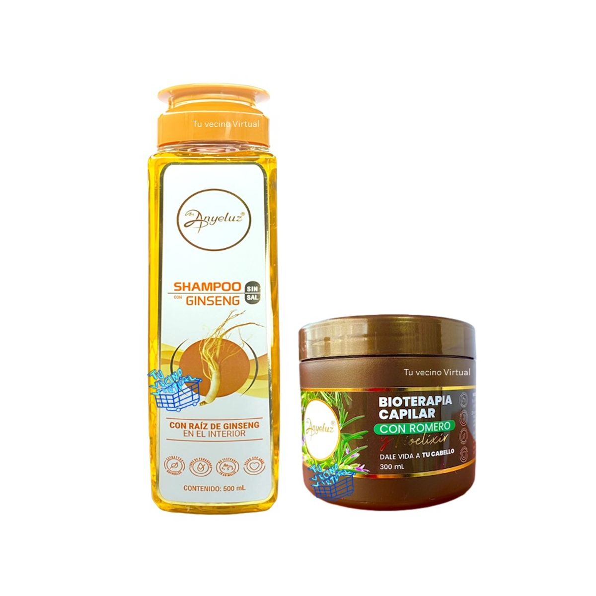 ANYELUZ - Shampoo ginseng y Bioterapia capilar - Anyeluz