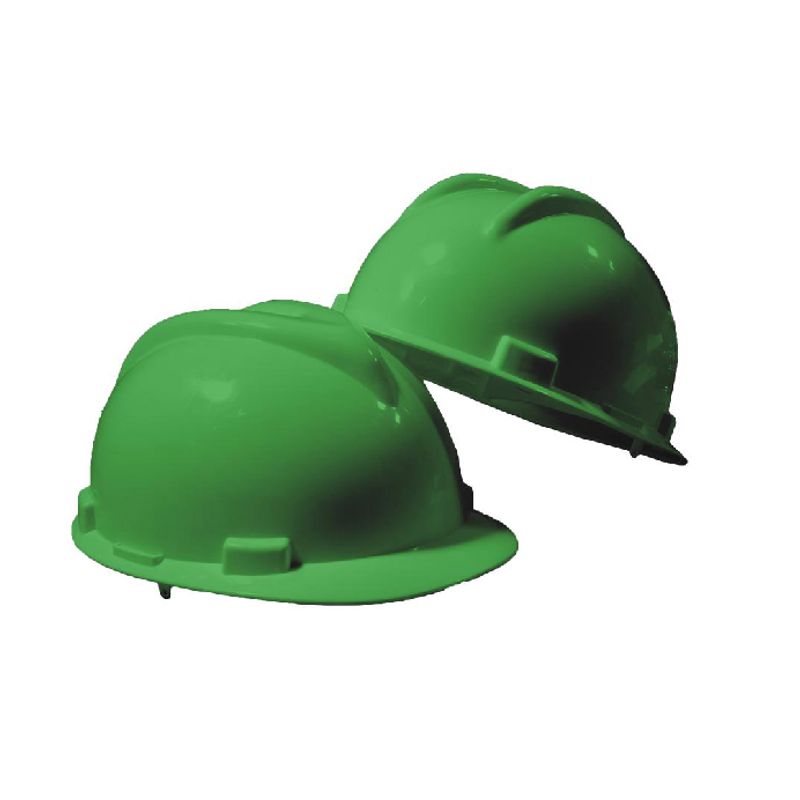 STANPROF - CASCO SEGURIDAD VERDE CIERRE RATCHET 4 PUNTOS DE APOYO