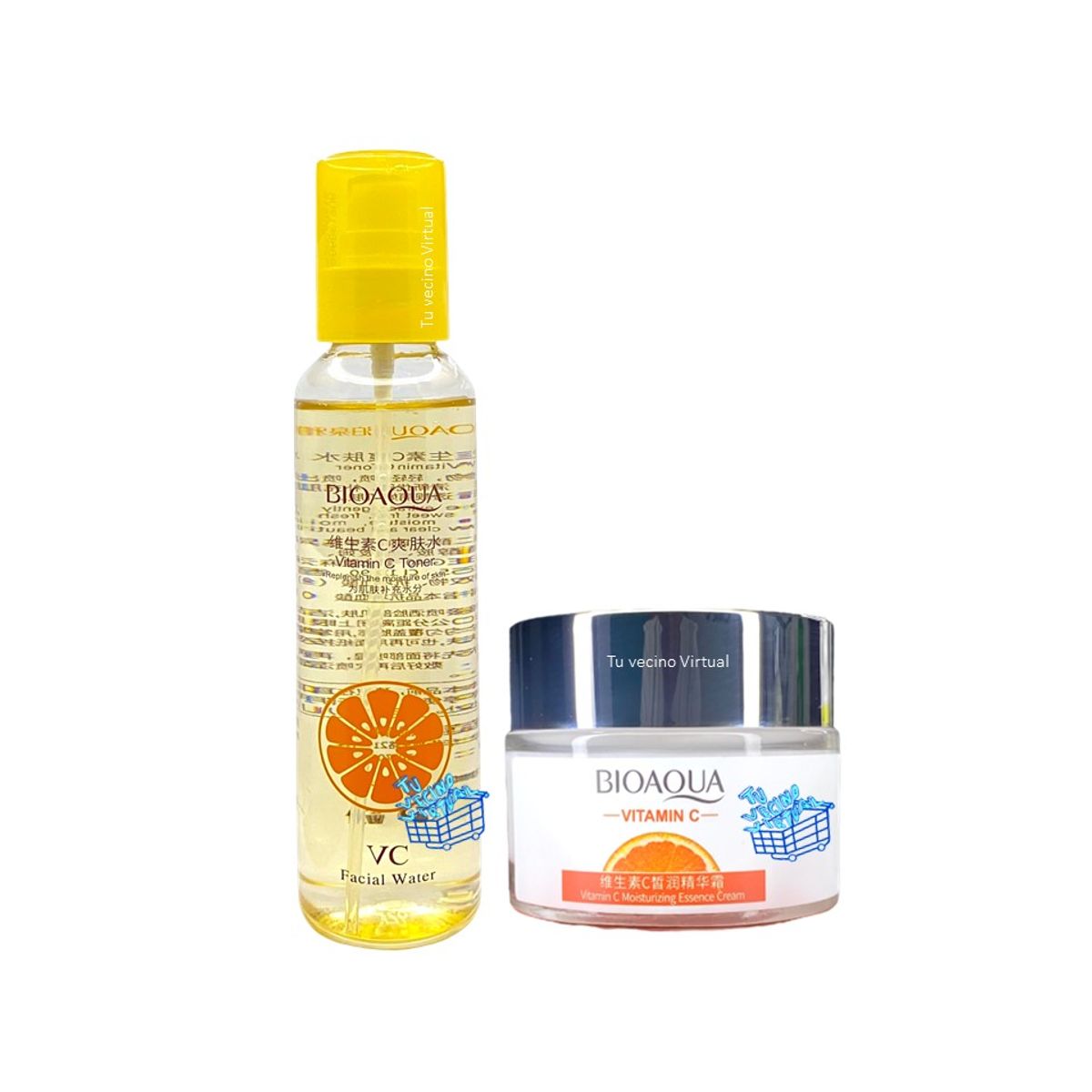 BIOAQUA - Agua facial y Crema Vitamina c - Bioaqua