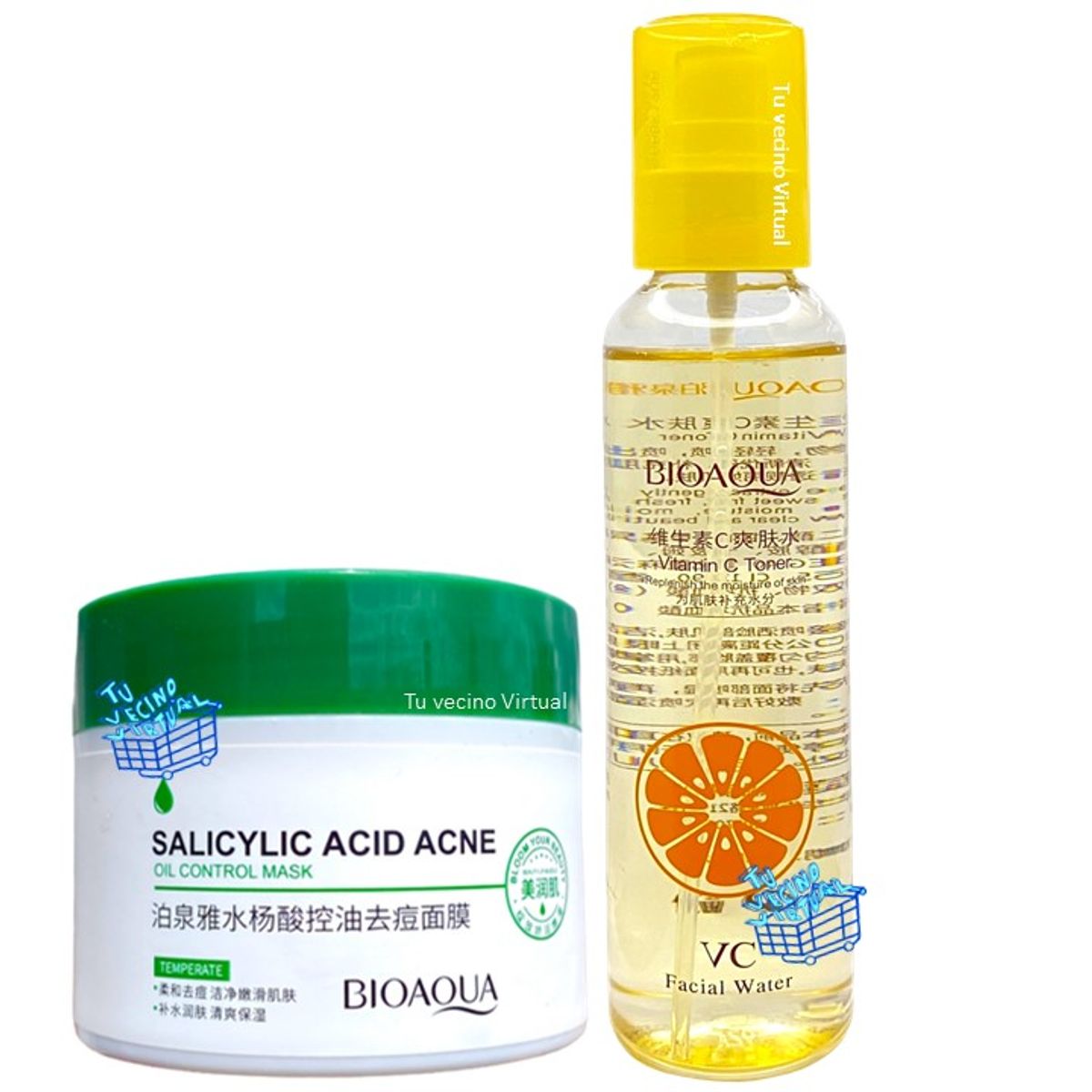 BIOAQUA - Agua facial y Crema Acido Salicilico - Bioaqua