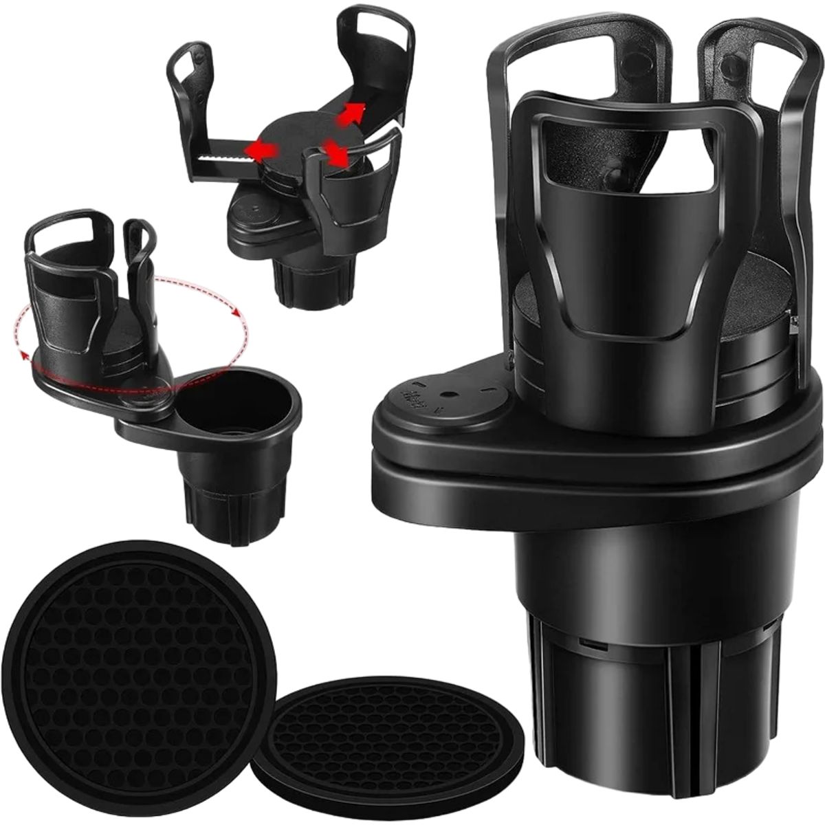 GENERICO - Portavasos Ajustable Extensor Doble Botellas Bebidas Carro