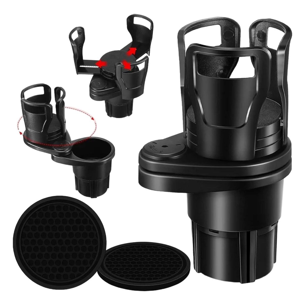 GENERICO - Portavasos Ajustable Extensor Doble Botellas Bebidas Carro