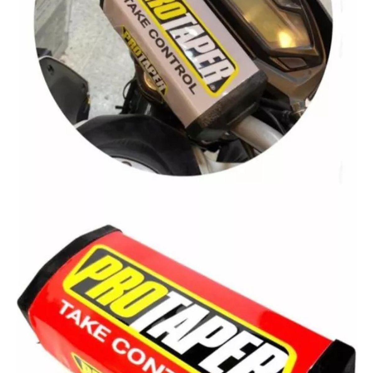 GENERICO - Protector Manubrio Moto Cuatrimoto Puff Cuadrado Metalizado