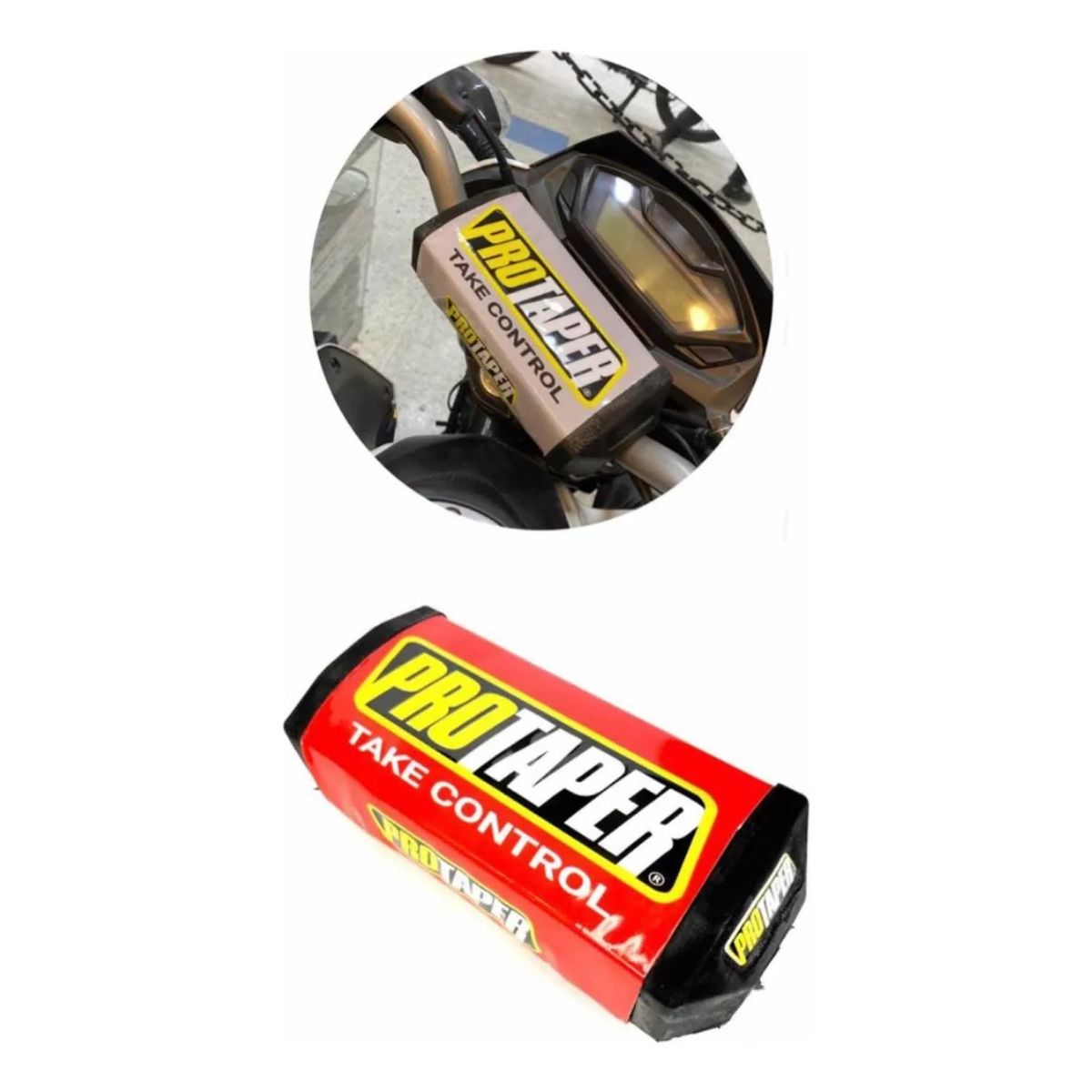 GENERICO - Protector Manubrio Moto Cuatrimoto Puff Cuadrado Metalizado