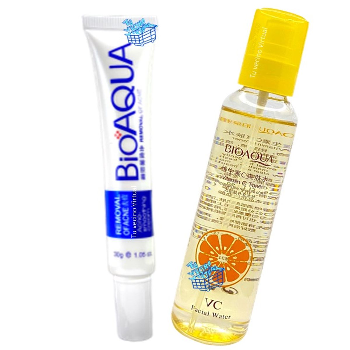 BIOAQUA - Agua facial y Crema Removedora De Acné  - Bioaqua
