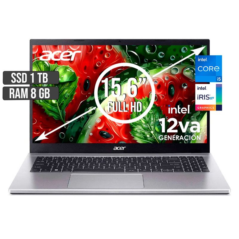ACER - PORTATIL ACER ASPIRE INTEL CORE I5-1235U SSD 1TB RAM 8GB LED 15,6 FULL HD