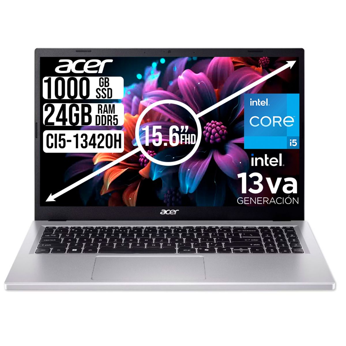 ACER - Portátil Acer Aspire Intel Core I5 13420h Ram 24GB SSD 1TB 156 FHD
