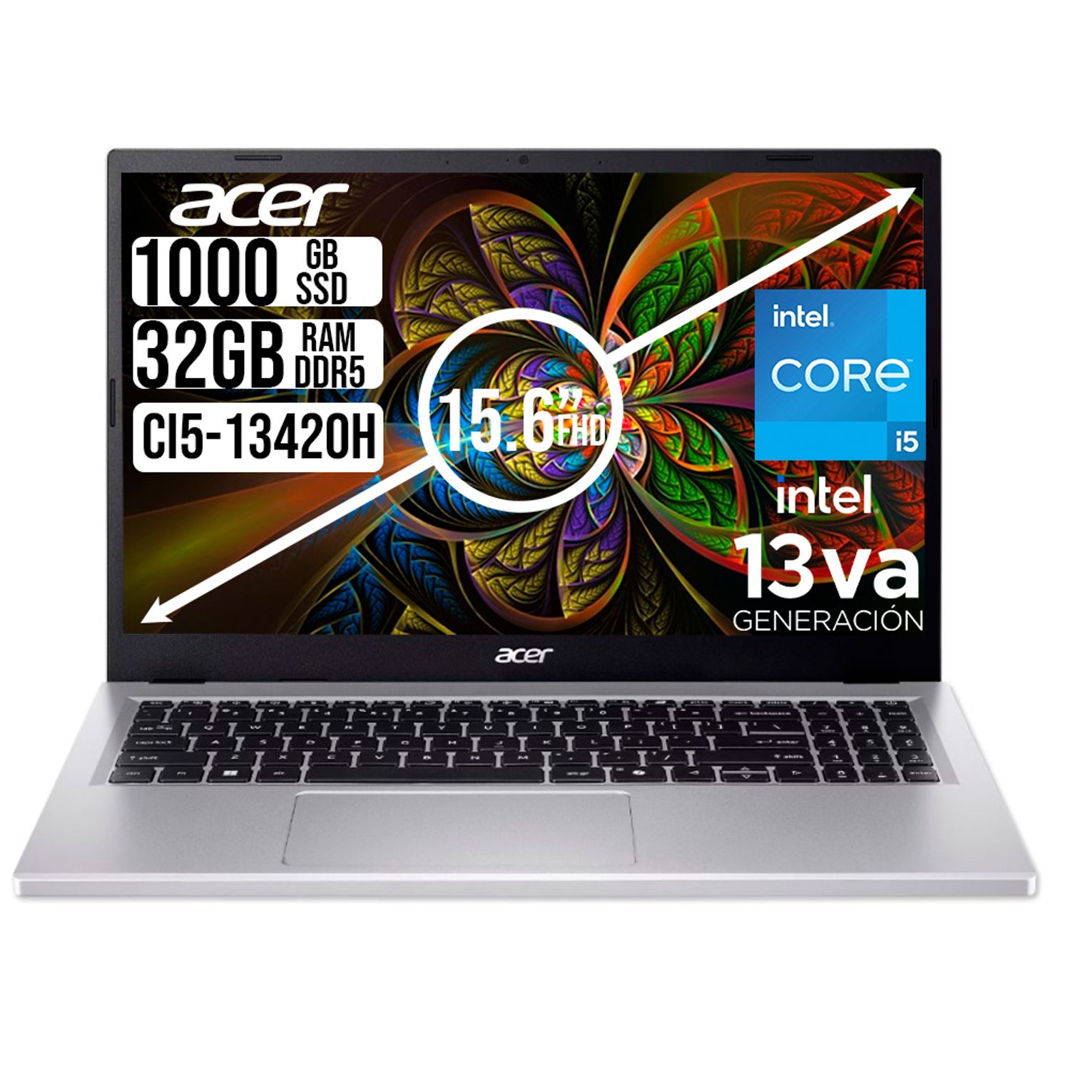 PORTATIL ACER ASPIRE INTEL CORE I5-13420H SSD 1TB RAM 32GB LED 15