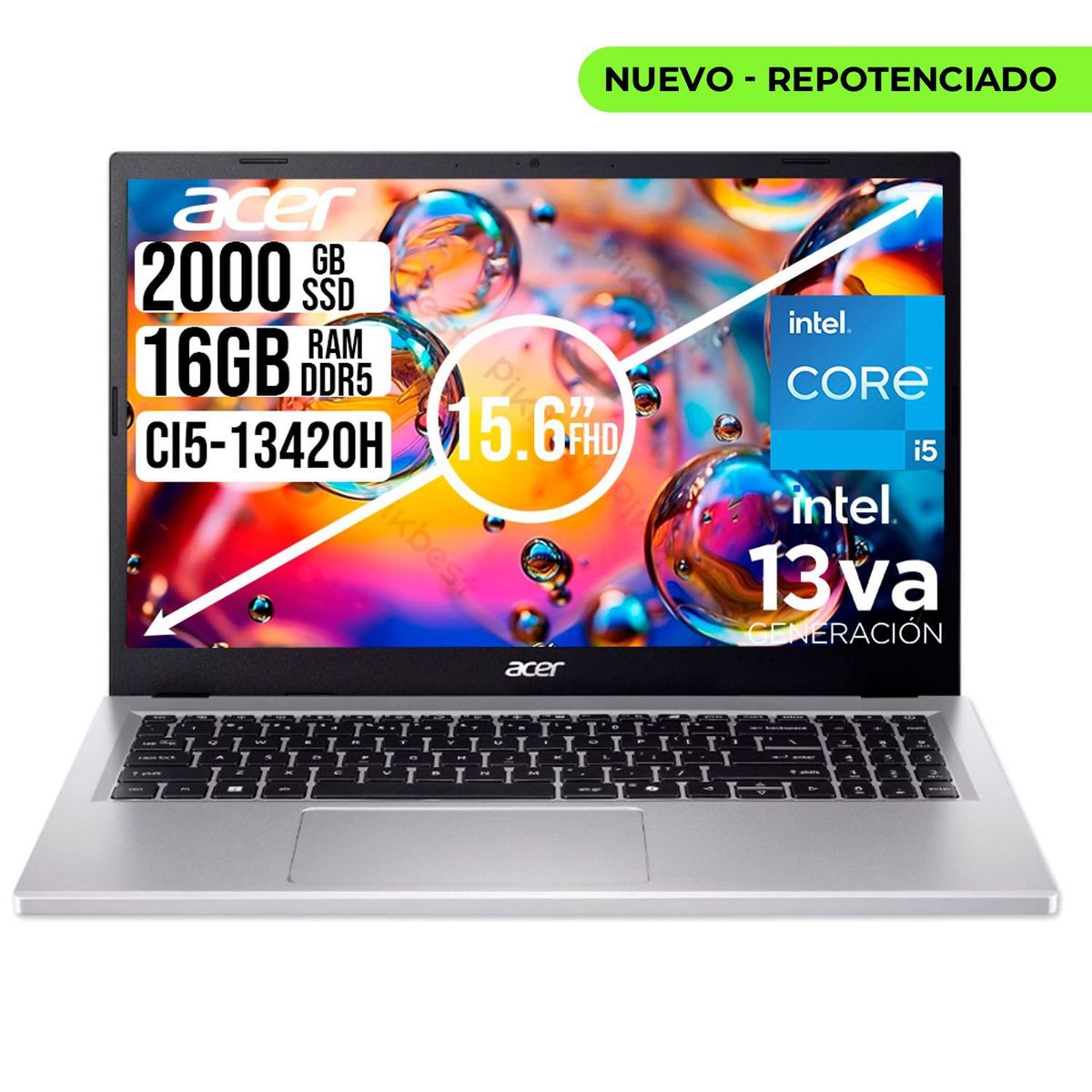 ACER - PORTATIL ACER ASPIRE INTEL CORE I5-13420H SSD 2TB RAM 16GB LED 15,6 FULL HD