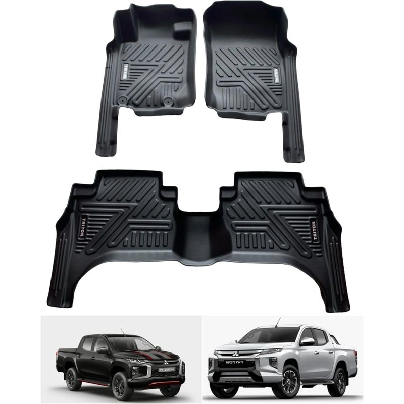 GENERICO - Tapetes Termoformados 5d Para Mitsubishi Triton 2016-2024