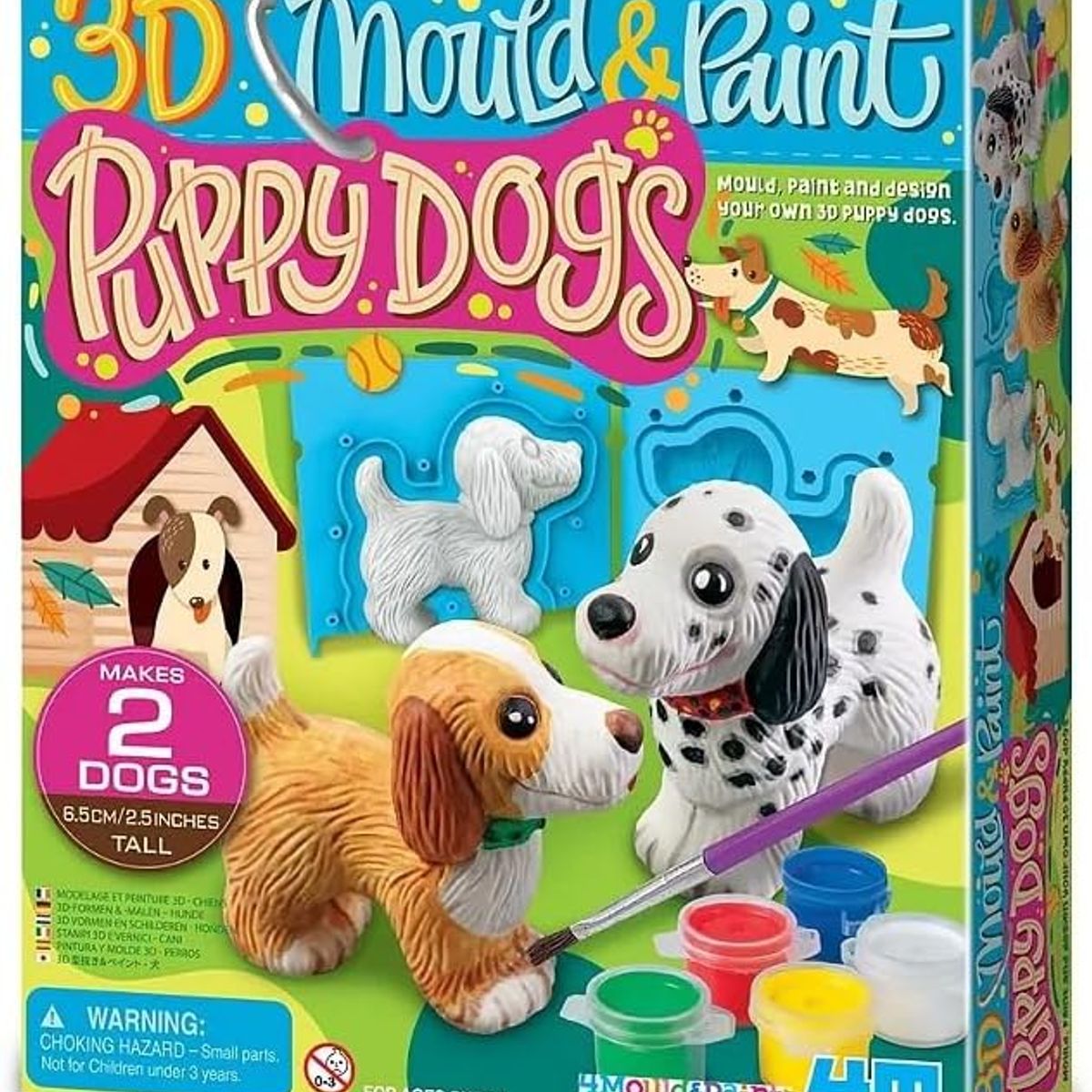 4M - Juego Creativo De Moldeo Y Pintura Cachorros 3d Para Niños