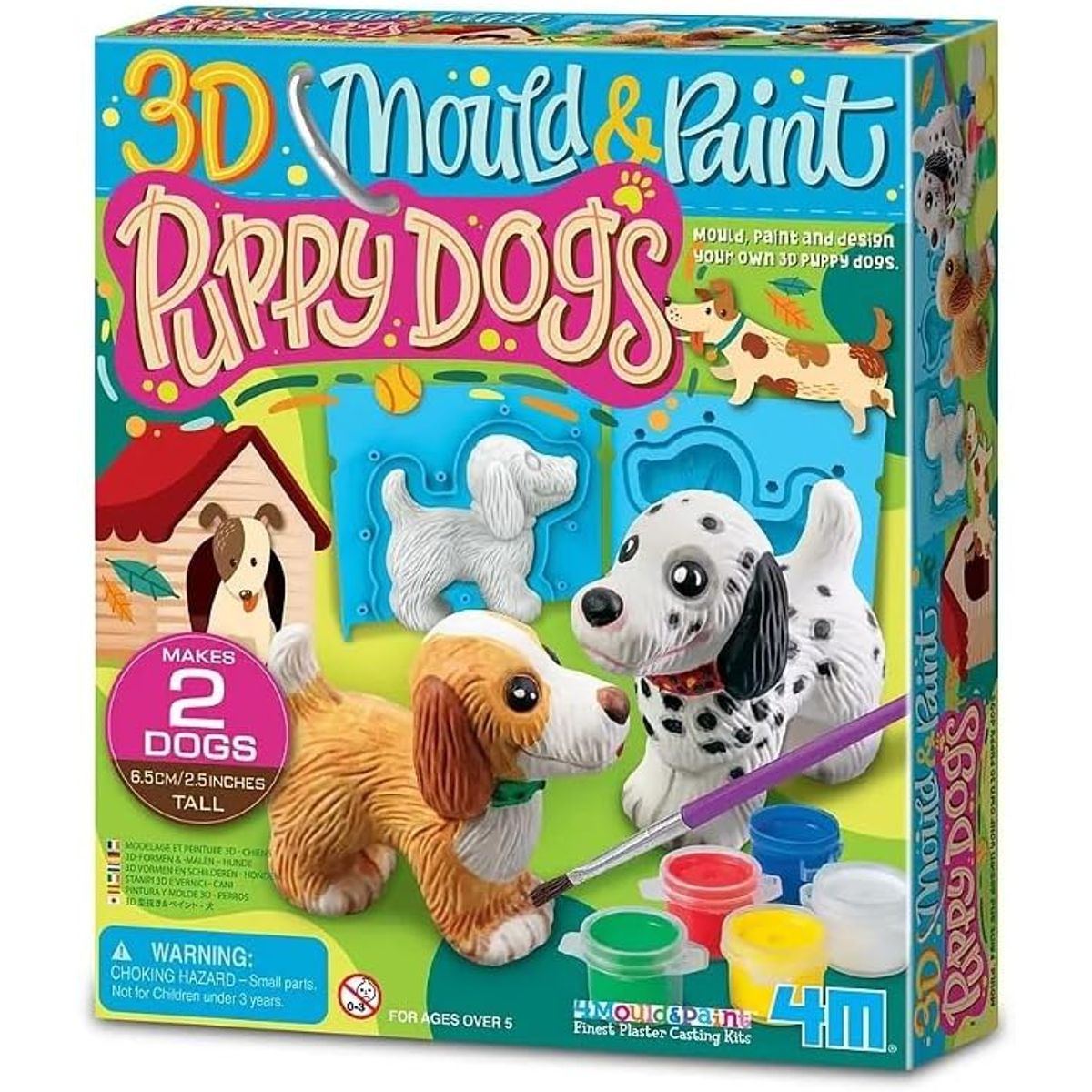 4M - Juego Creativo De Moldeo Y Pintura Cachorros 3d Para Niños
